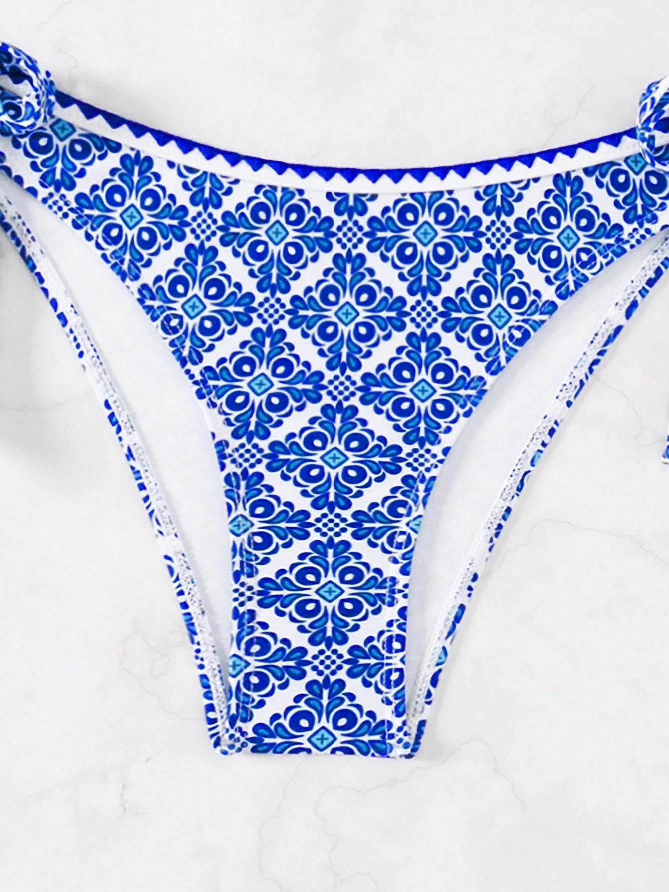 Swim Vcay Halter Neck Bikini Set With Printed Pattern, Suitable For Summer Beach & Pool