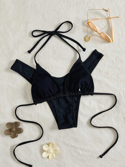 Swim Vcay Summer Beach Halter Triangle Bikini