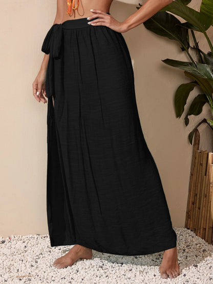 Swim Vcay Summer Beach Knot Waist Cover Up Skirt