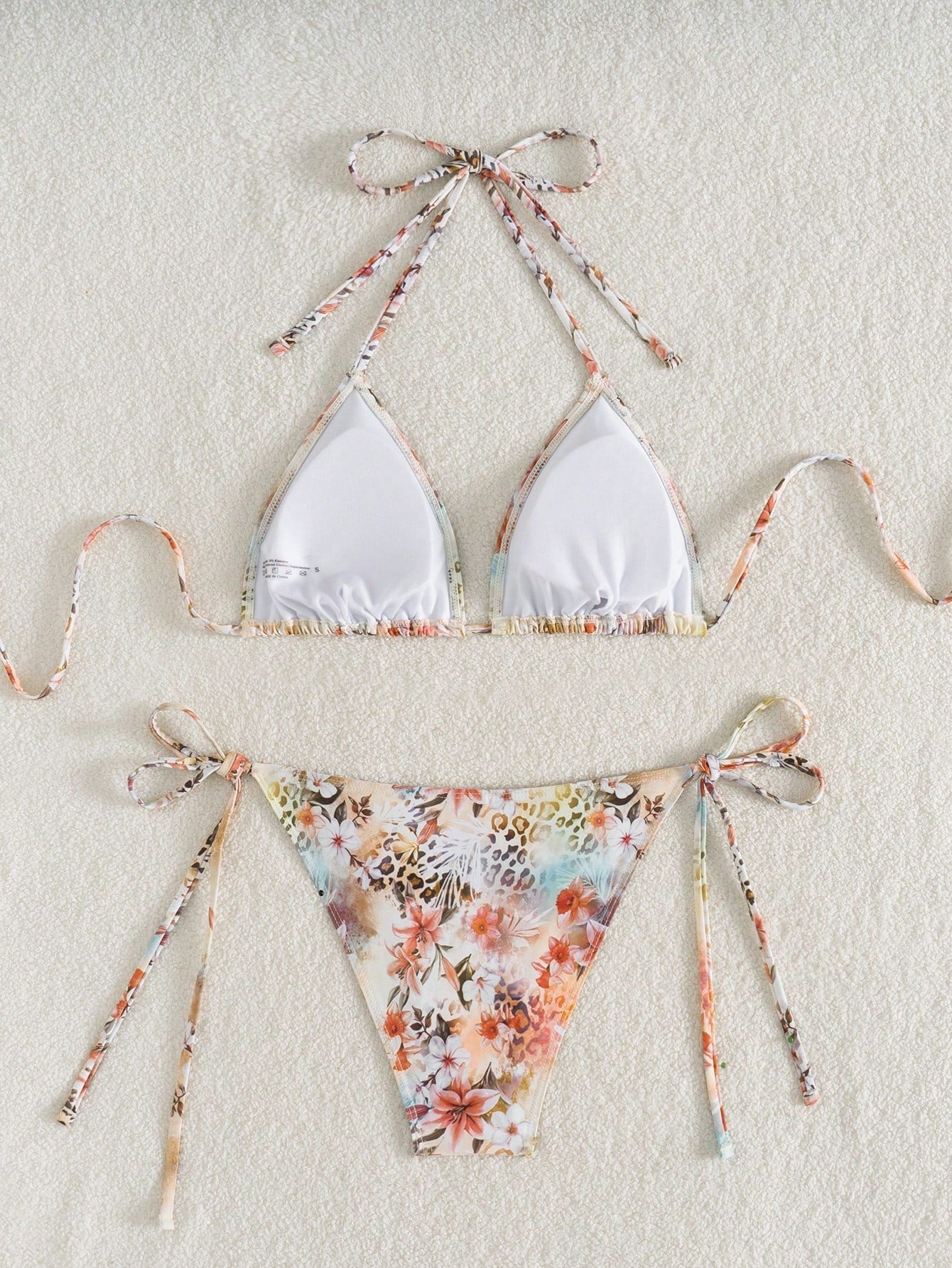 Swim Vcay Summer Beach Plain Halter Bikini