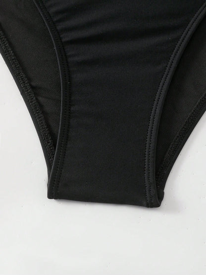 Swim Vcay Summer Beach Solid Color Simple Bikini Bottoms