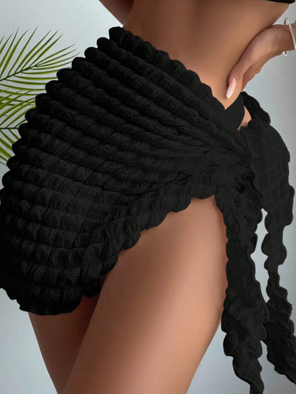 Swim Vcay Summer Beach Women's Wrap Tie Front Cover Up Music Festival