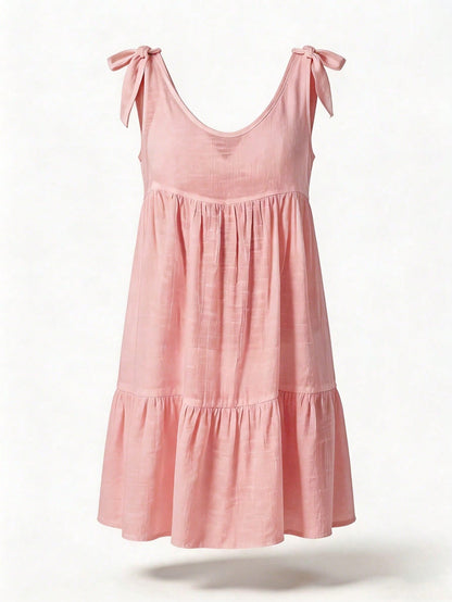 Swim Vcay Summer Outfits For Women Simple Solid Color Women's Sleeveless Cover Up For Daily Wear Summer