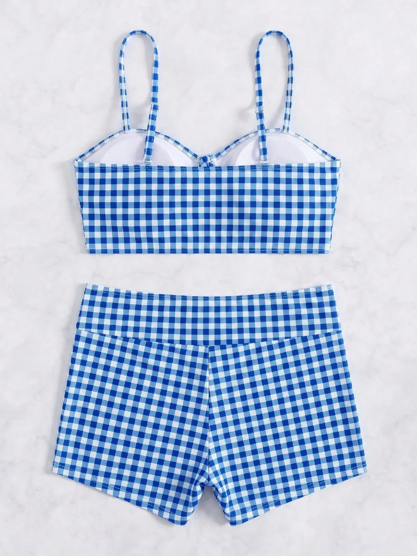 Swim Vcay Vacation Beach Plaid Bikini, Random Print