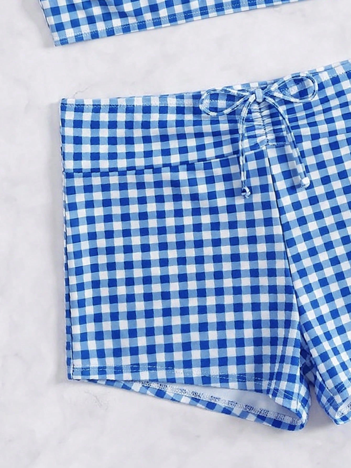 Swim Vcay Vacation Beach Plaid Bikini, Random Print