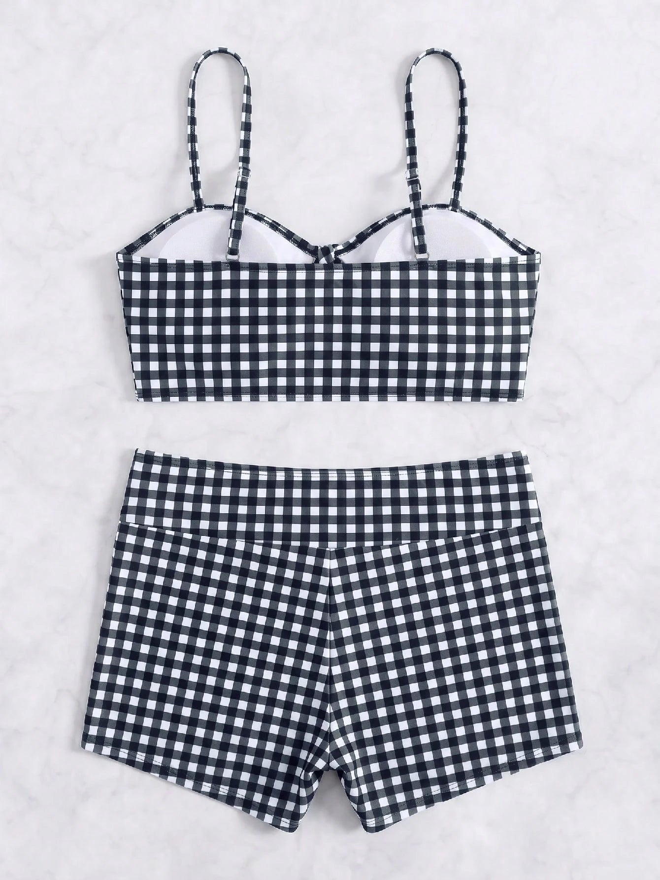 Swim Vcay Vacation Beach Plaid Bikini Set