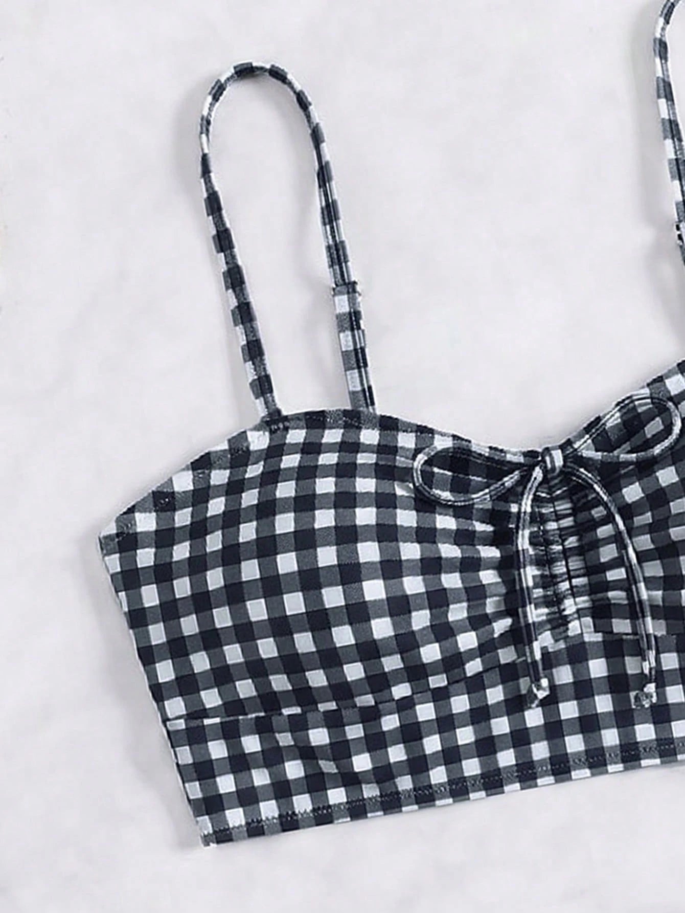 Swim Vcay Vacation Beach Plaid Bikini Set