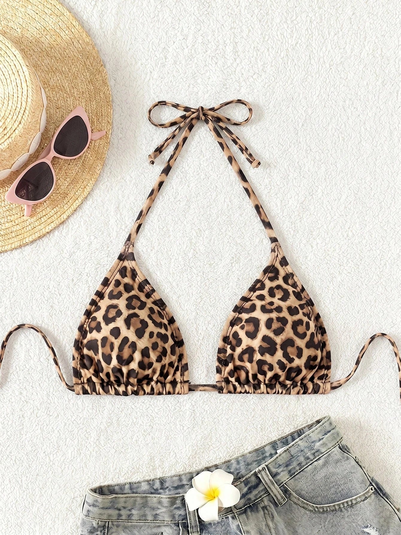 Swim Vcay Women Leopard Print Swimwear Top,Brown Summer Casual Beach Holiday Vacation Bikini Animal Print One Piece Bathing Suits Bohemian Elegant Vintage Y2K