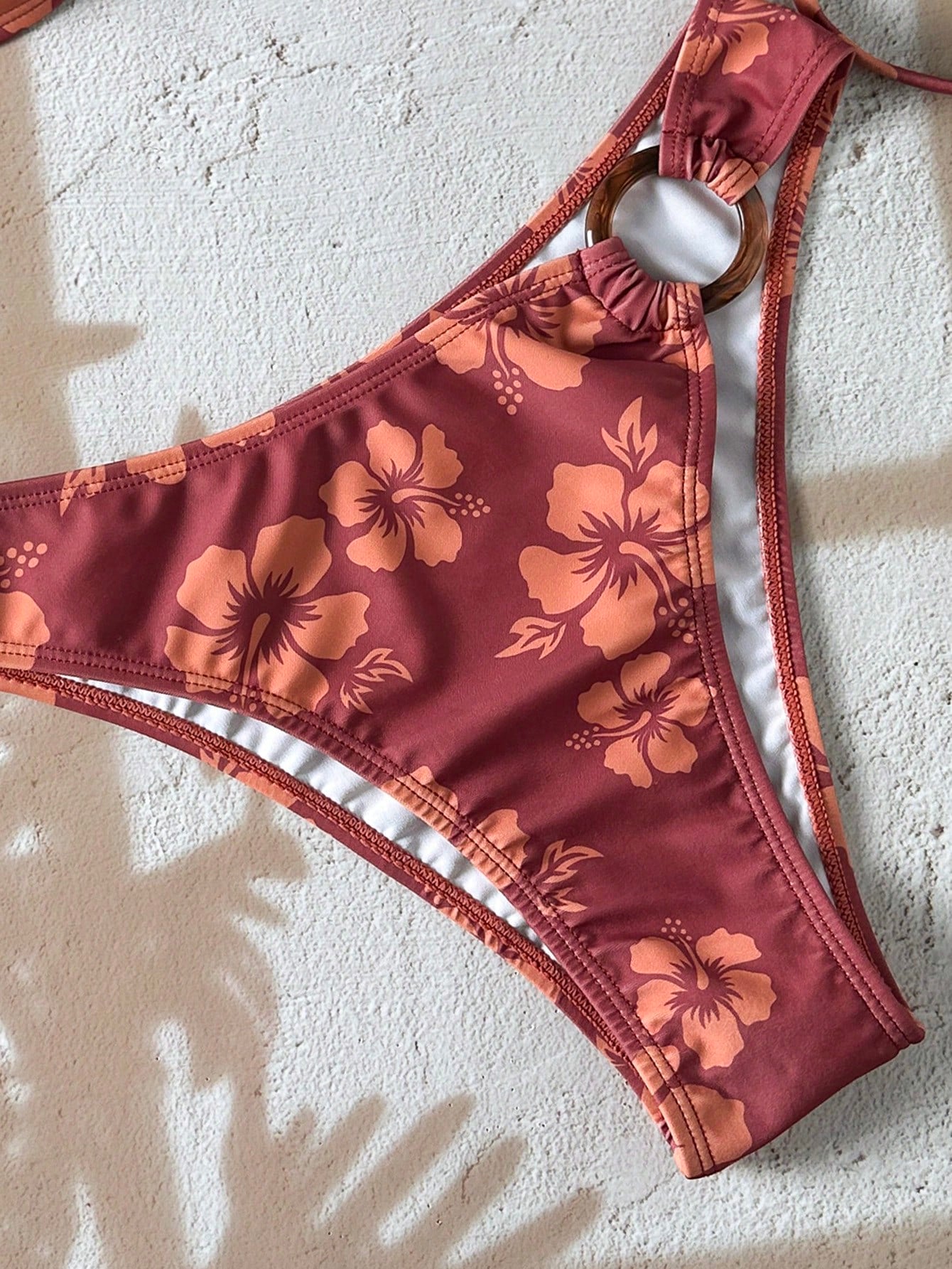 Swim Vcay Women's 2-Piece Bikini Set, Tropical Cute Multi-Color Print Halter Top And Triangle Bottom, Hot-Selling Beach Vacation Casual Elegant Valentine's Day Party Bikini Set Set, Women's Holiday El