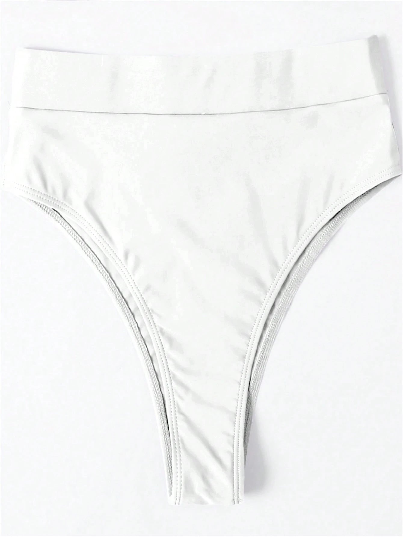 Swim Vcay Women's Solid Color Bikini Bottom For Summer Beach Vacation