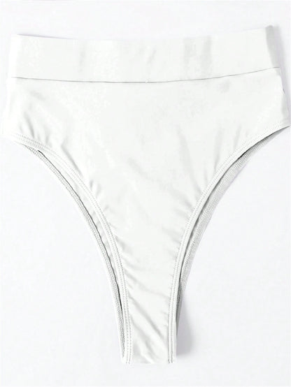 Swim Vcay Women's Solid Color Bikini Bottom For Summer Beach Vacation