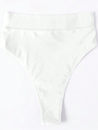 Swim Vcay Women's Solid Color Bikini Bottom For Summer Beach Vacation
