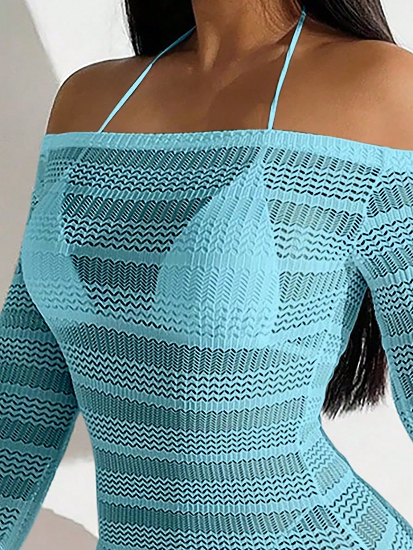 Swim Women's Casual Semi-Transparent Cover Up With Tie Summer