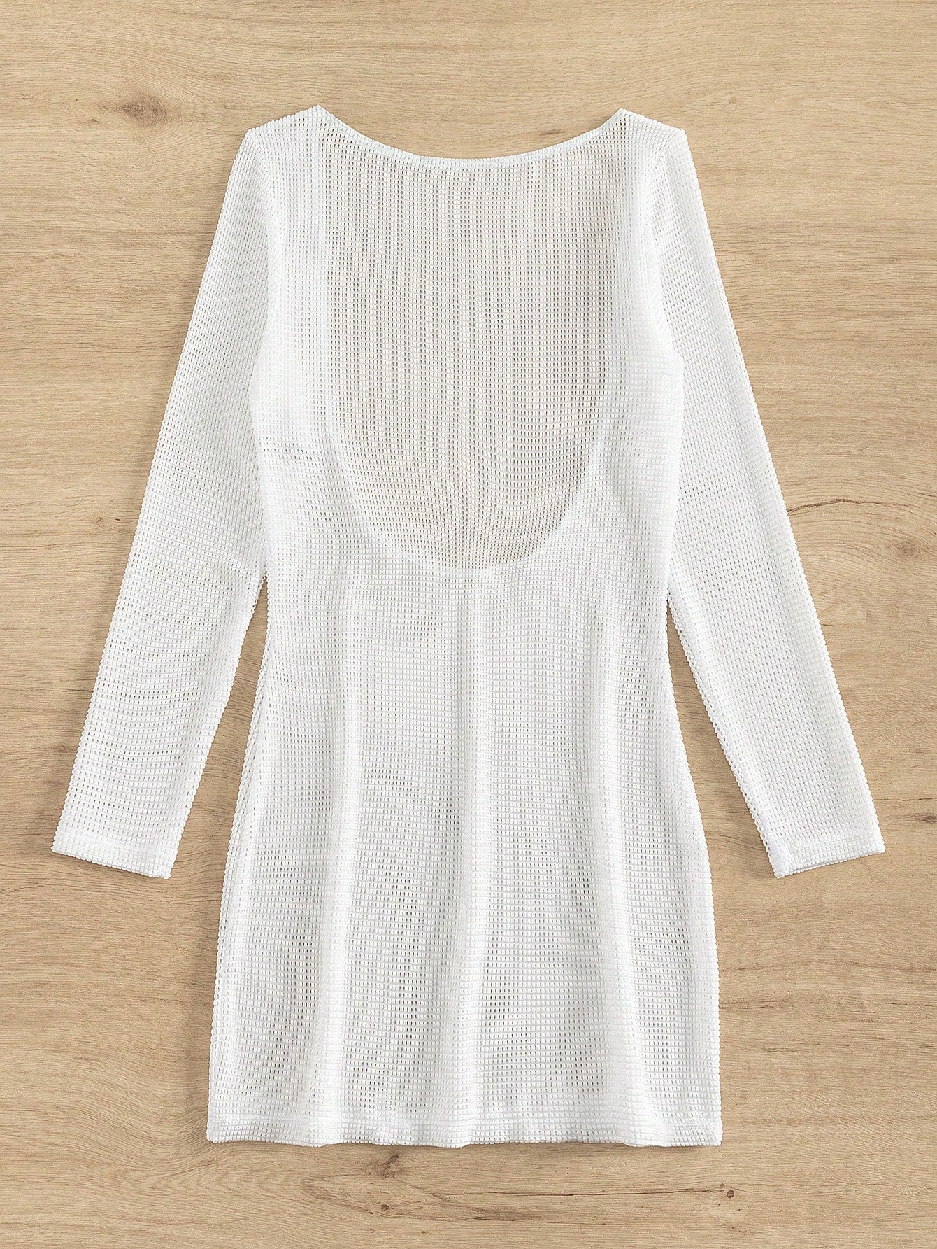 Swim Women's Solid Color Casual Vacation Beach Cover-Up Dress