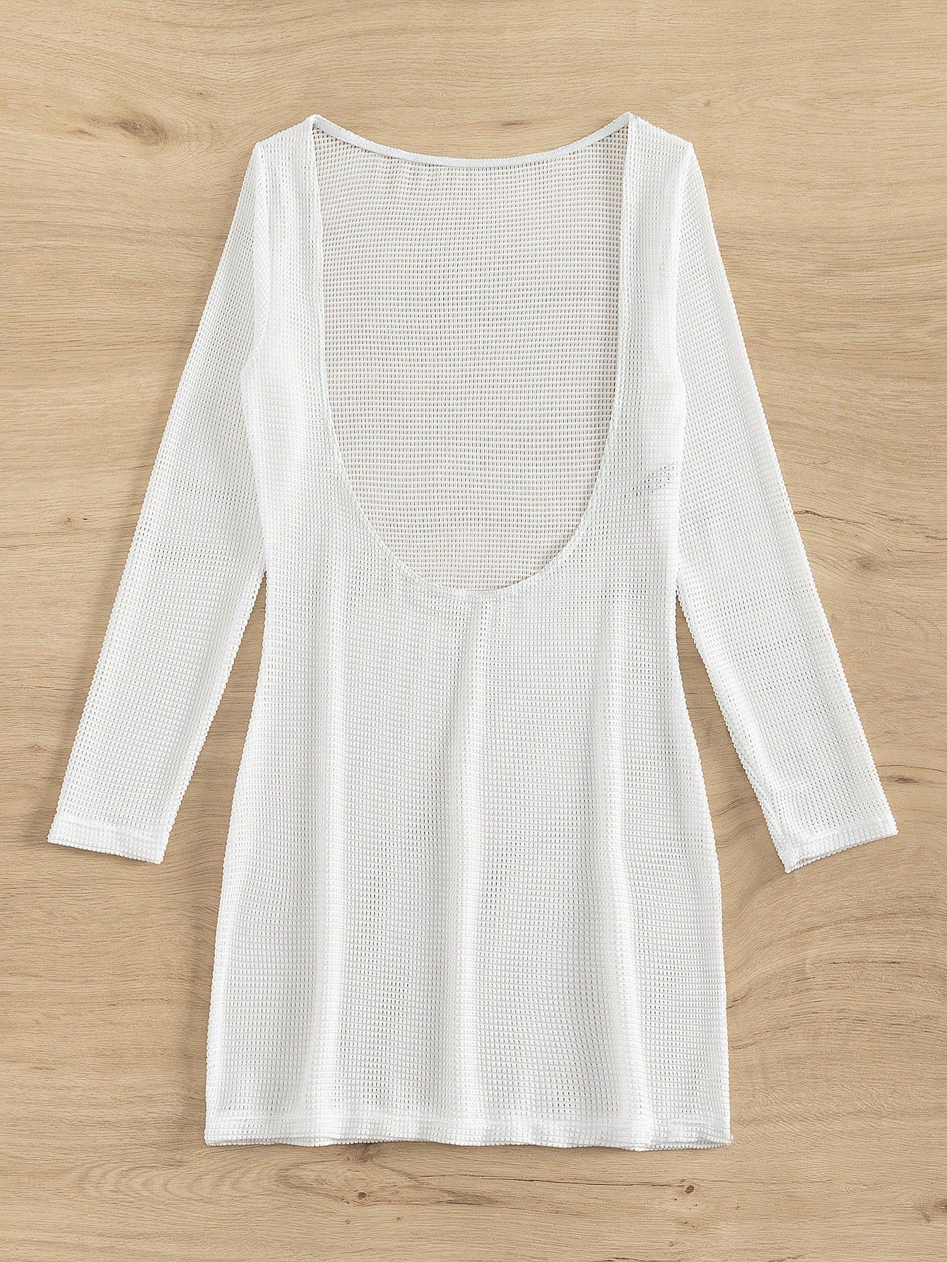 Swim Women's Solid Color Casual Vacation Beach Cover-Up Dress