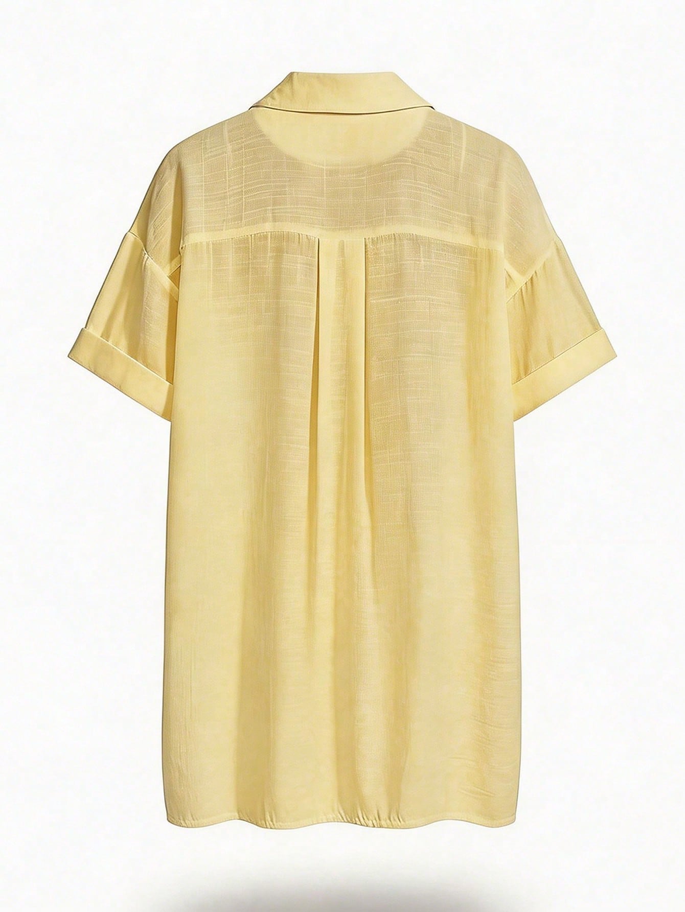 Swim Women Simple Solid Color Short Sleeve Kimono, Summer Beach For Women, Long Beach Kimono