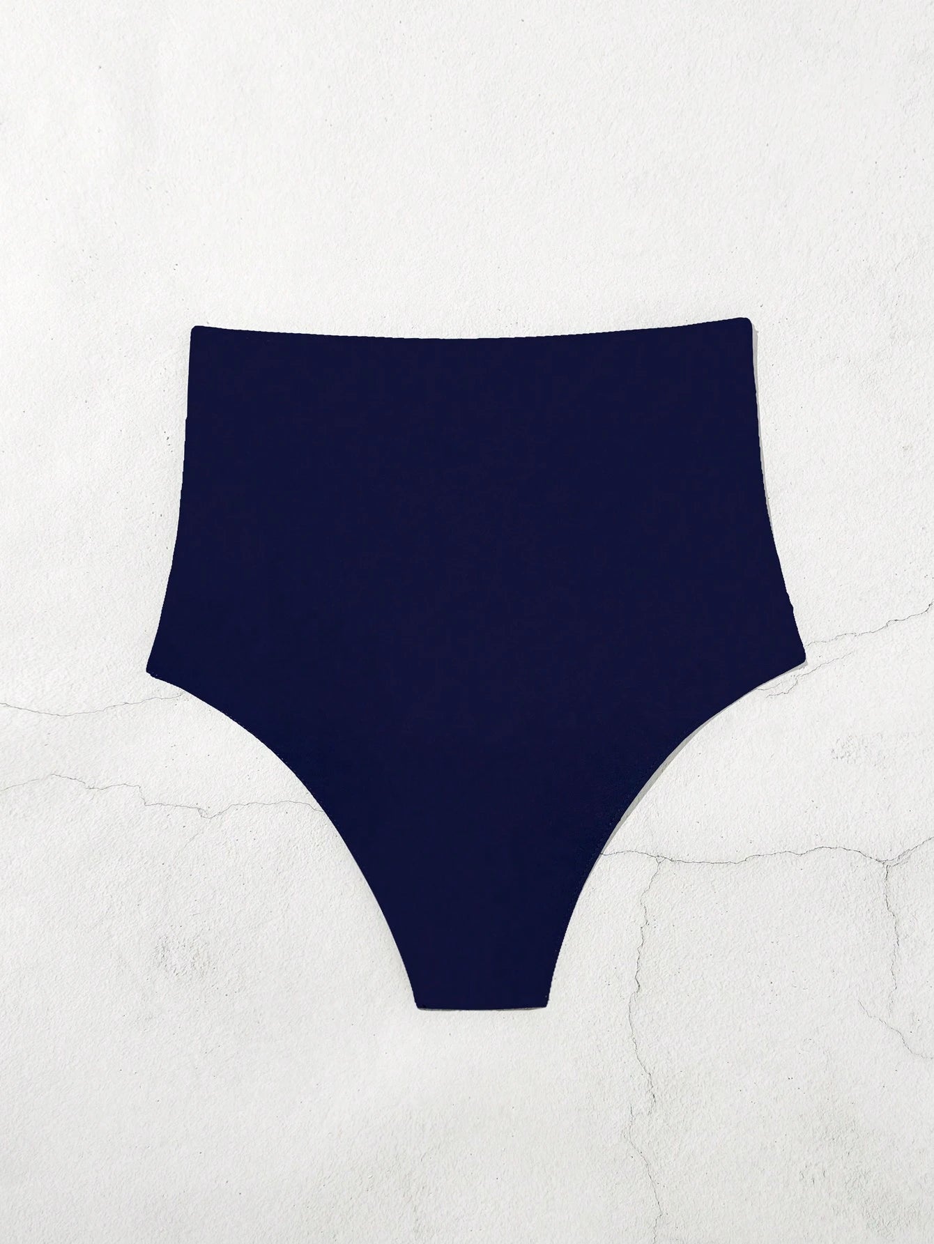 Swim Women Summer Beach High Waist Solid Bikini Bottom With Ruched Detail For Vacation