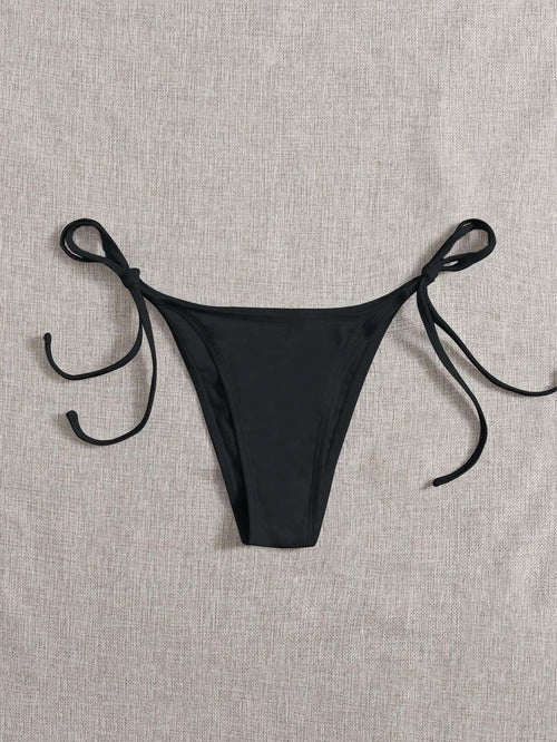 Swim Women Summer Beach Solid Simple Daily Swimwear Bikini Bottom