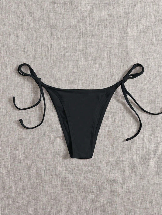Swim Women Summer Beach Solid Simple Daily Swimwear Bikini Bottom