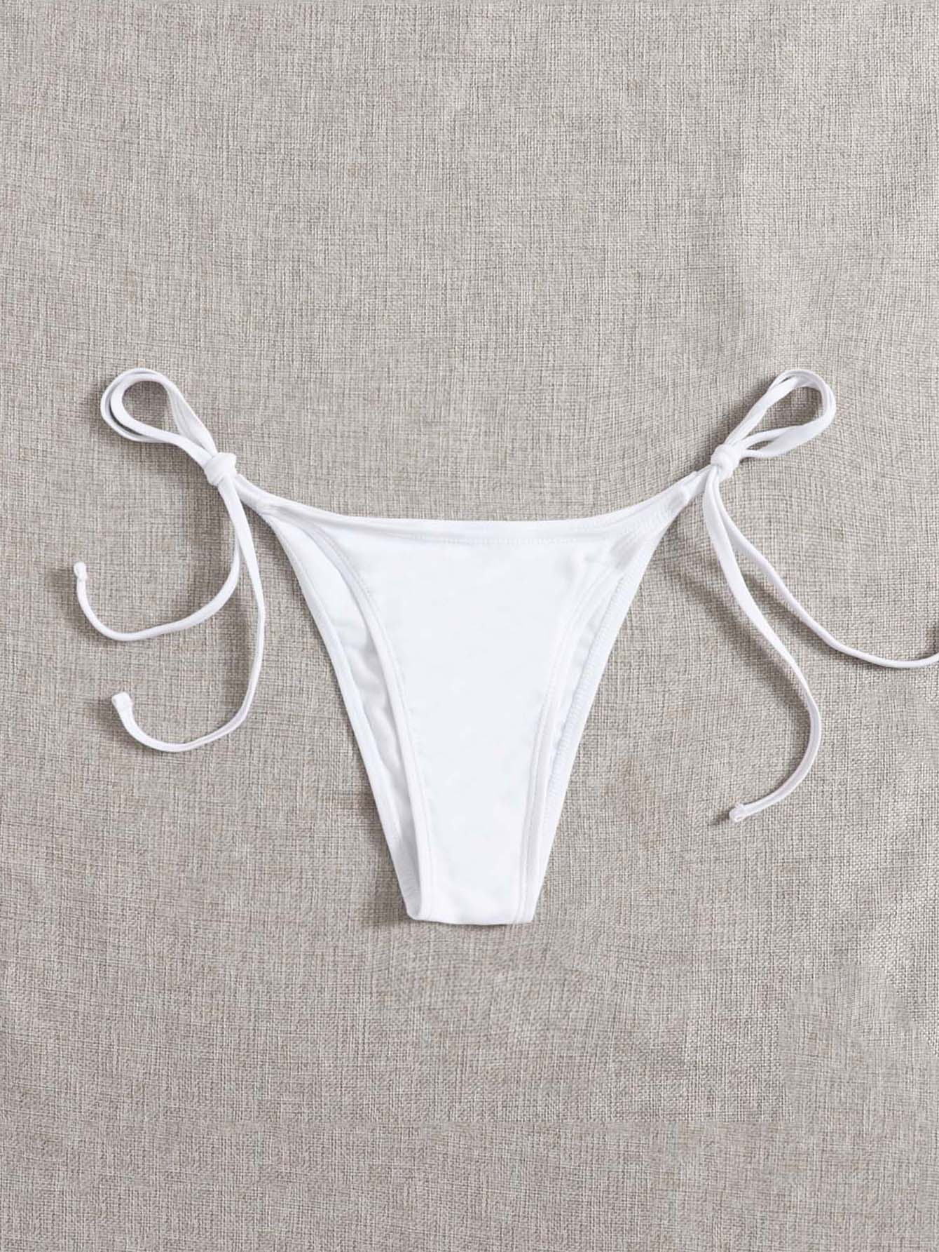 Swim Women Summer Beach Solid Simple Daily Swimwear Bikini Bottom