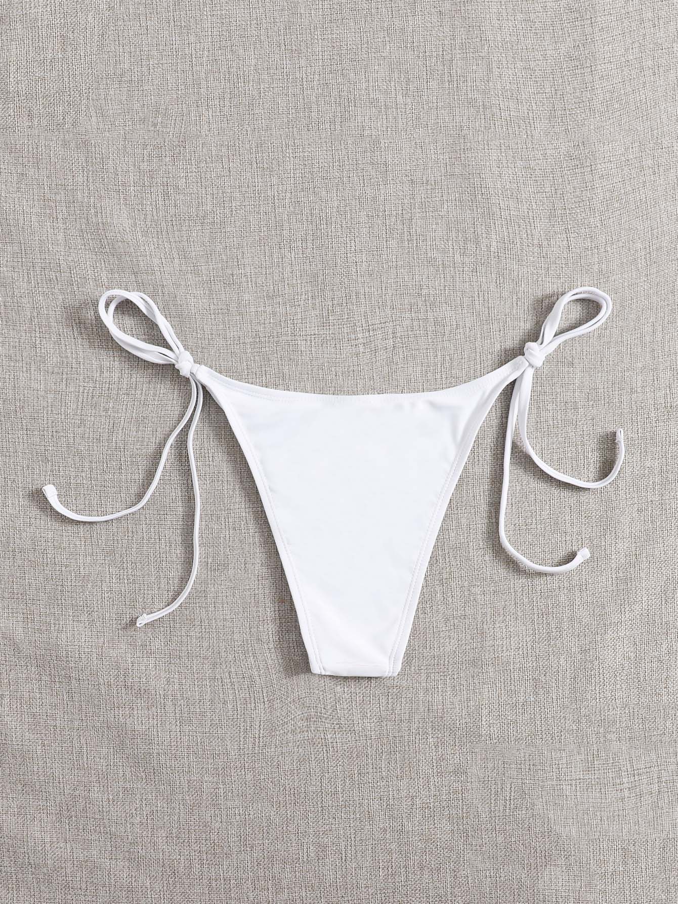 Swim Women Summer Beach Solid Simple Daily Swimwear Bikini Bottom