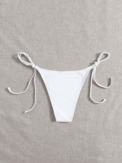 Swim Women Summer Beach Solid Simple Daily Swimwear Bikini Bottom