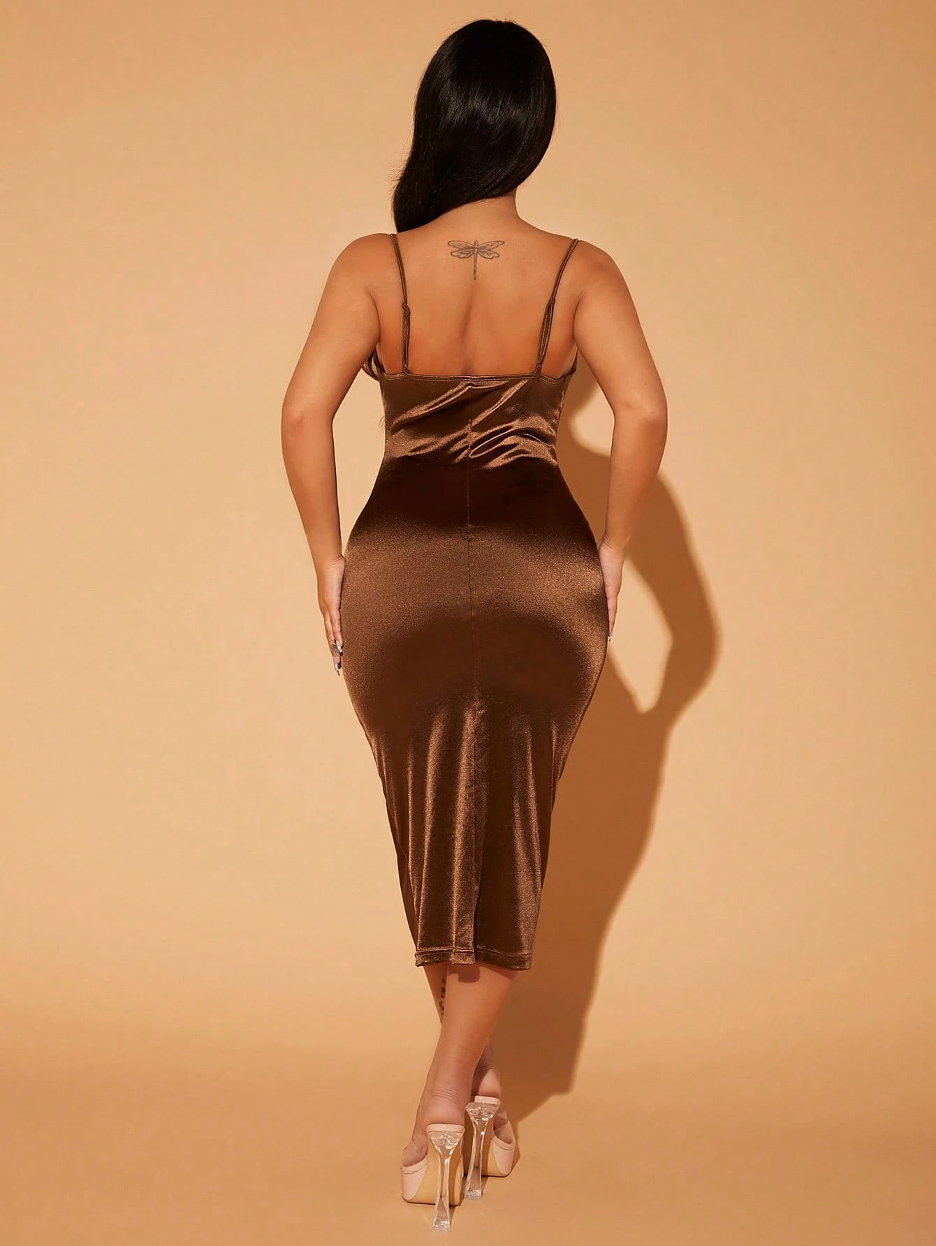 SXY Prom Dress;Summer;Solid Satin Cami Bodycon Dress