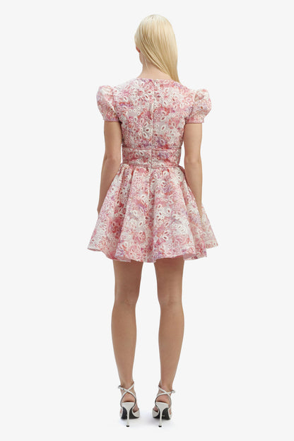 Tamarin Broderie Mini Dress - Pink Floral - SHOPJAUS - JAUS