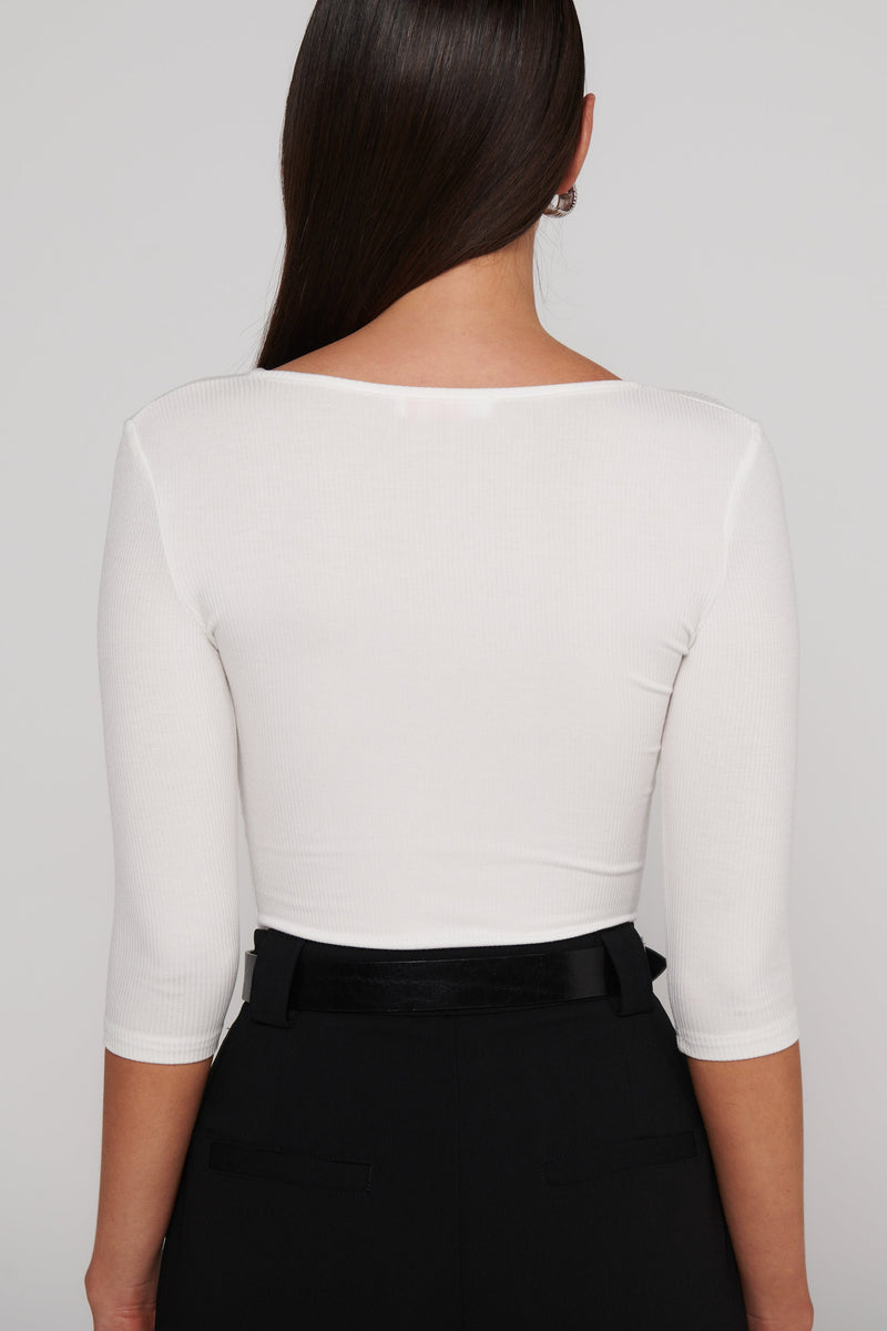 Tanah Bodysuit - White - SHOPJAUS - JAUS