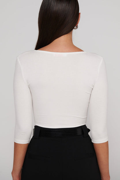Tanah Bodysuit - White - SHOPJAUS - JAUS