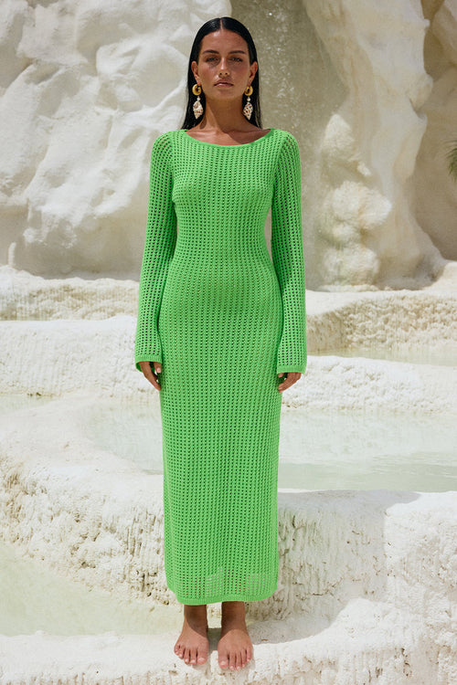 Tasha Midi Dress - Apple - SHOPJAUS - JAUS