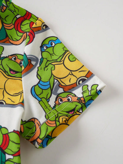 TEENAGE MUTANT NINJA TURTLES| Baby Boy Cartoon Print Casual Everyday Romper