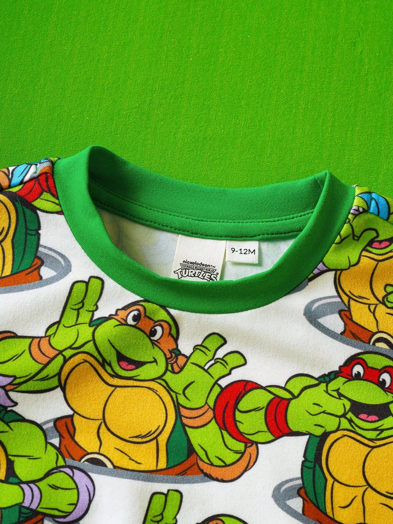 TEENAGE MUTANT NINJA TURTLES| Baby Boy Cool Cartoon Turtle Print Color-Blocking Cuff Long Sleeve Jumpsuit Fall Winter