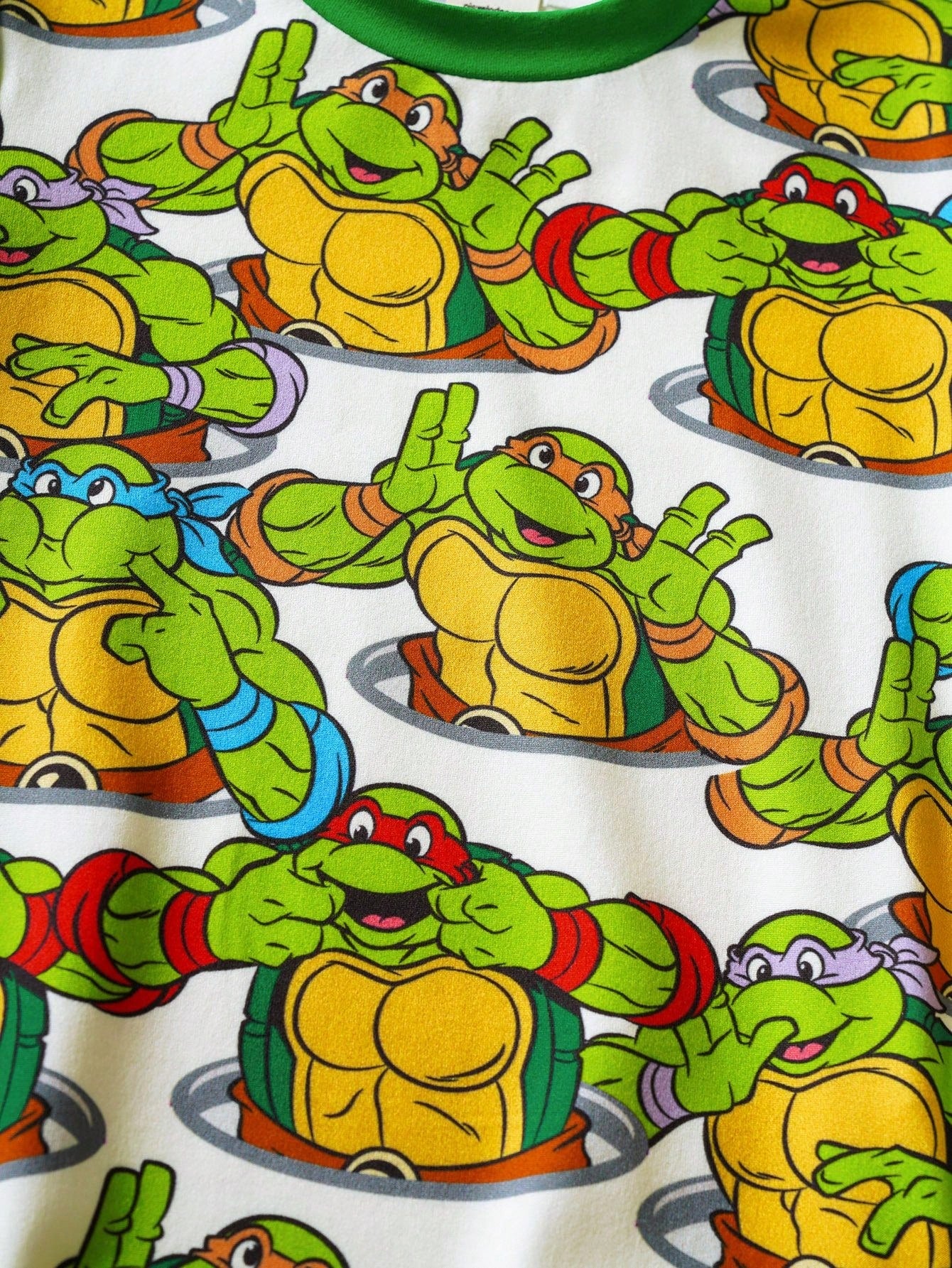 TEENAGE MUTANT NINJA TURTLES| Baby Boy Cool Cartoon Turtle Print Color-Blocking Cuff Long Sleeve Jumpsuit Fall Winter