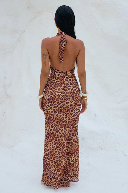 Tenay Maxi Dress - Leopard - SHOPJAUS - JAUS