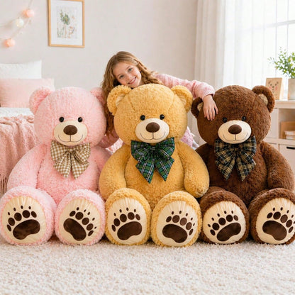 Tezituor Giant Teddy Bear Stuffed Animal 4ft-Classic Big Teddy Bear-Brown Large Stuffed Bear Plush Toys For Kid Christmas Birthday-Gift For Girlfriend