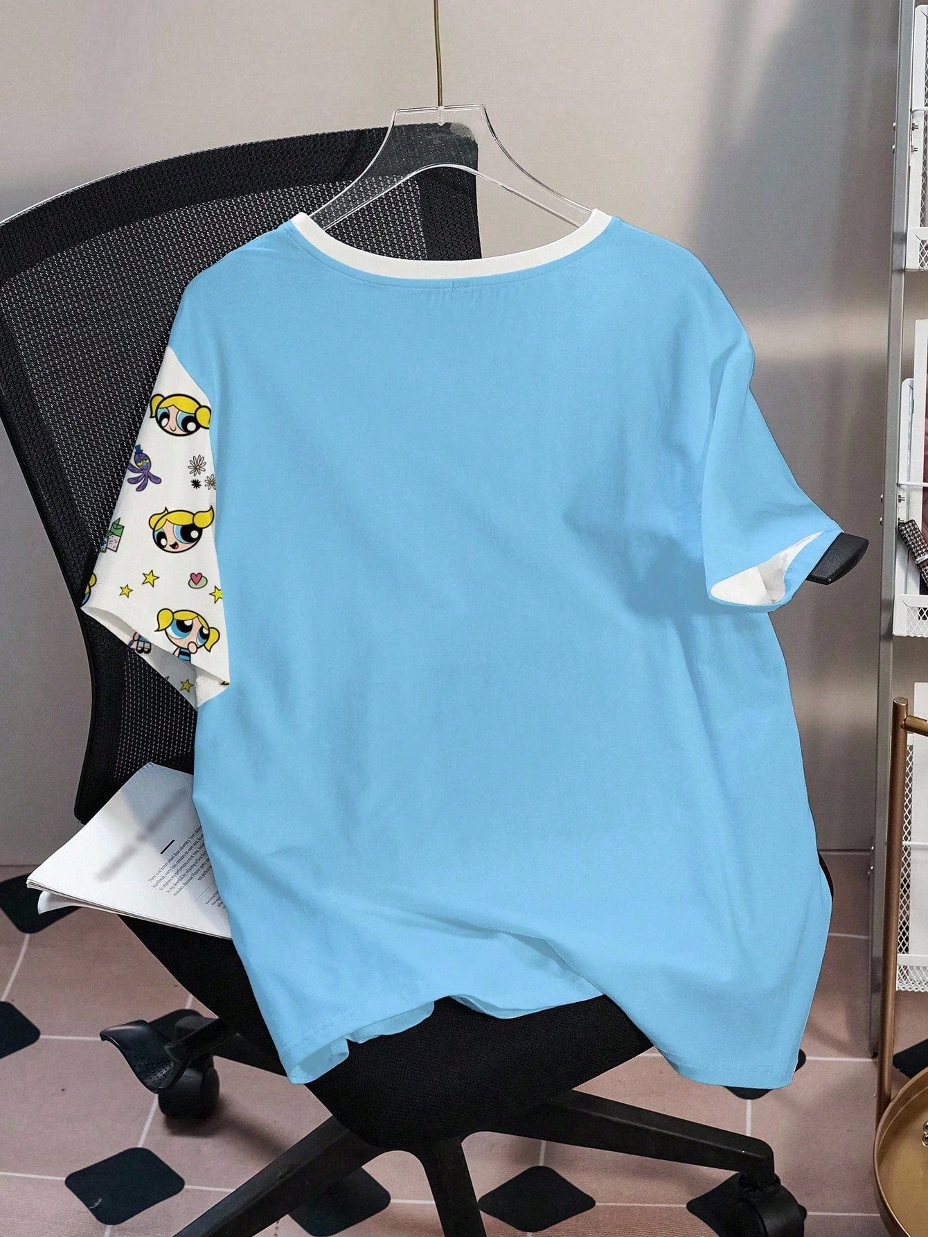 THE POWERPUFF GIRLS X Plus Size Women's Round Neck Short Sleeve T-Shirt