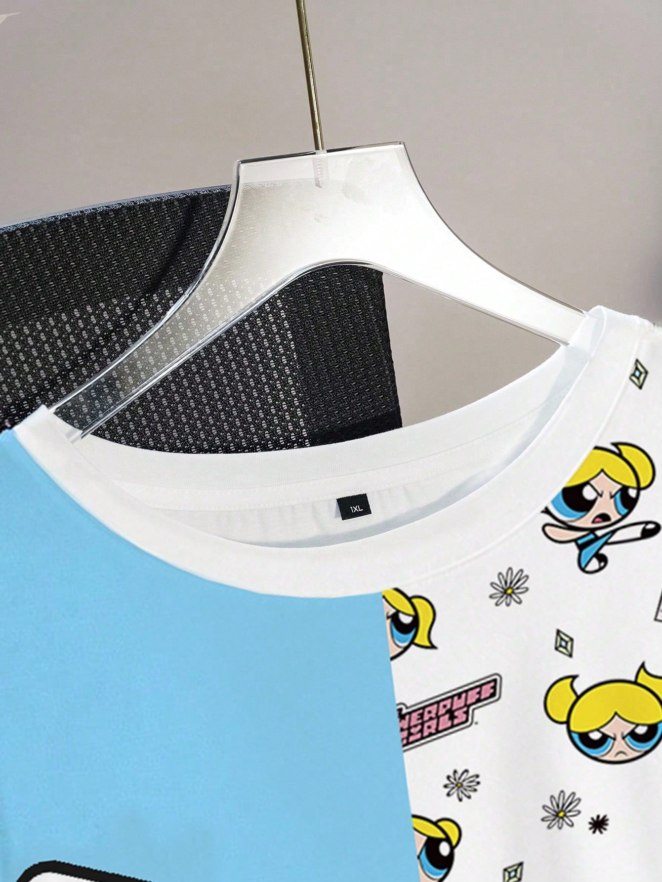 THE POWERPUFF GIRLS X Plus Size Women's Round Neck Short Sleeve T-Shirt