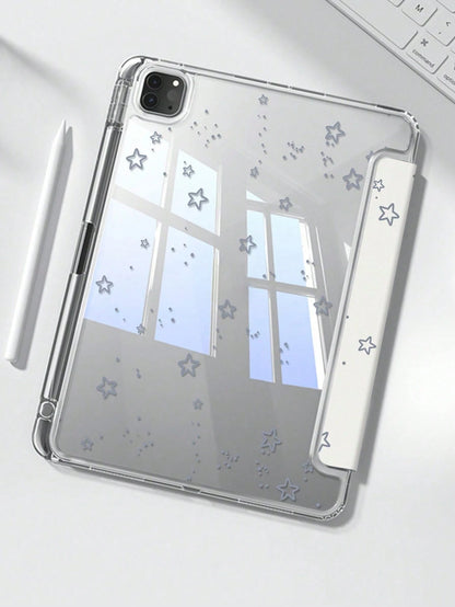 This Exquisite And Cute Cartoon Pattern Double-Sided Painted Acrylic Transparent Crystal Back Shell Is Shockproof And Suitable For IPad 7th, 8th (10.2 Inch) And 10th Generation Models. It Features A B