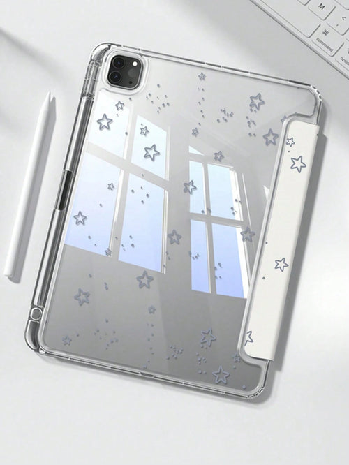 This Exquisite And Cute Cartoon Pattern Double-Sided Painted Acrylic Transparent Crystal Back Shell Is Shockproof And Suitable For IPad 7th, 8th (10.2 Inch) And 10th Generation Models. It Features A B