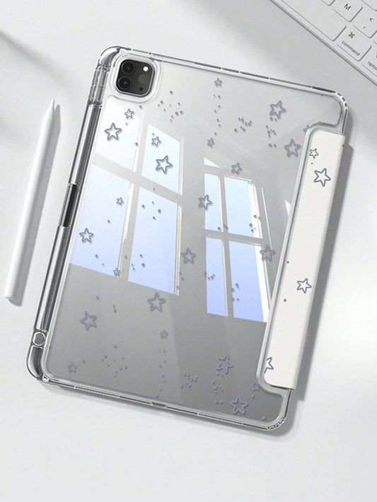 This Exquisite And Cute Cartoon Pattern Double-Sided Painted Acrylic Transparent Crystal Back Shell Is Shockproof And Suitable For IPad 7th, 8th (10.2 Inch) And 10th Generation Models. It Features A B