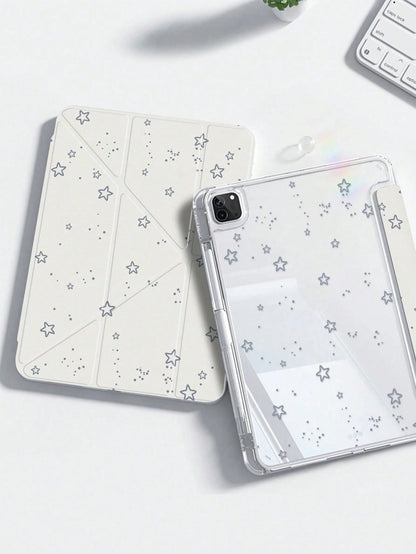 This Exquisite And Cute Cartoon Pattern Double-Sided Painted Acrylic Transparent Crystal Back Shell Is Shockproof And Suitable For IPad 7th, 8th (10.2 Inch) And 10th Generation Models. It Features A B