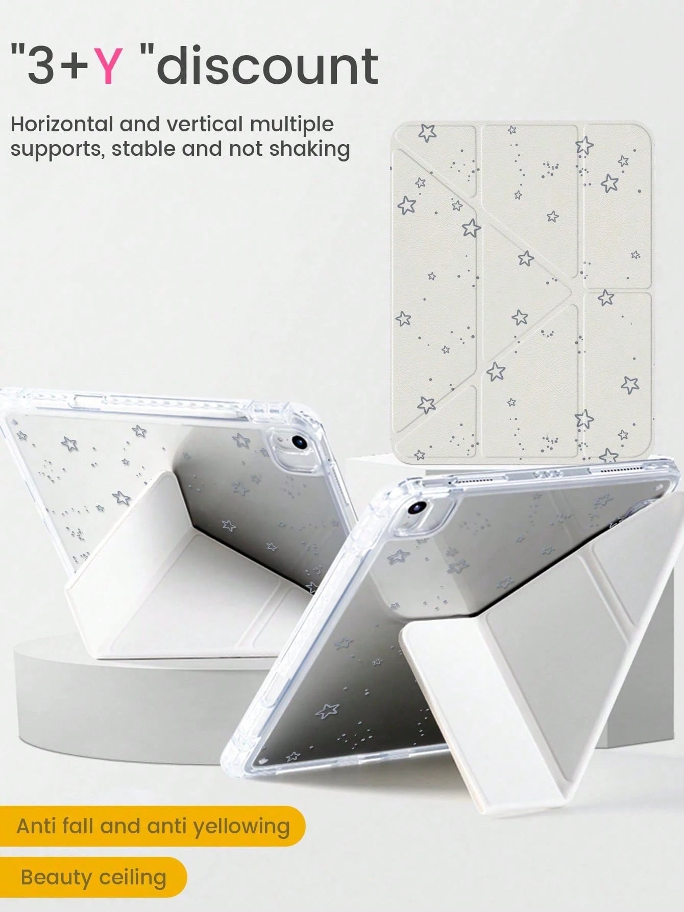 This Exquisite And Cute Cartoon Pattern Double-Sided Painted Acrylic Transparent Crystal Back Shell Is Shockproof And Suitable For IPad 7th, 8th (10.2 Inch) And 10th Generation Models. It Features A B