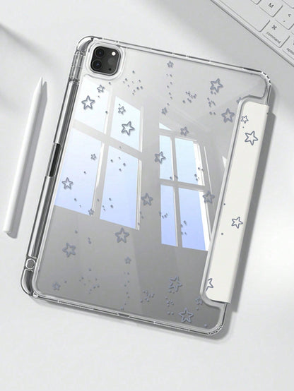 This Exquisite And Cute Cartoon Pattern Double-Sided Painted Acrylic Transparent Crystal Back Shell Is Shockproof And Suitable For IPad 7th, 8th (10.2 Inch) And 10th Generation Models. It Features A B