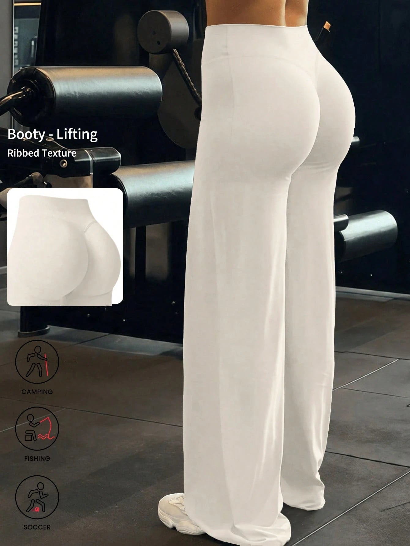 This Solid Color Yoga Wide-Leg Pants Are Comfortable And Slimming, Suitable For Running, Fitness, And Various Yoga Activities. Spring Sports