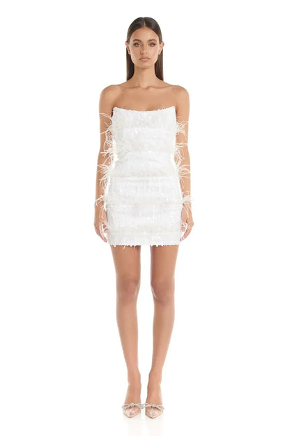Tiffany Dress - White - JAUS