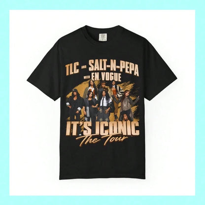 TLC Salt-N-Pepa En Vogue Iconic Tour Vintage Girl Group Print Streetwear Tee, Unisex 90s R&B Hip Hop Music Fan Short Sleeve Tee