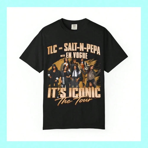 TLC Salt-N-Pepa En Vogue Iconic Tour Vintage Girl Group Print Streetwear Tee, Unisex 90s R&B Hip Hop Music Fan Short Sleeve Tee