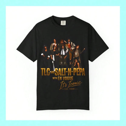 TLC Salt-N-Pepa En Vogue Iconic Tour Vintage Girl Group Print Streetwear Tee, Unisex 90s R&B Hip Hop Music Fan Short Sleeve Tee