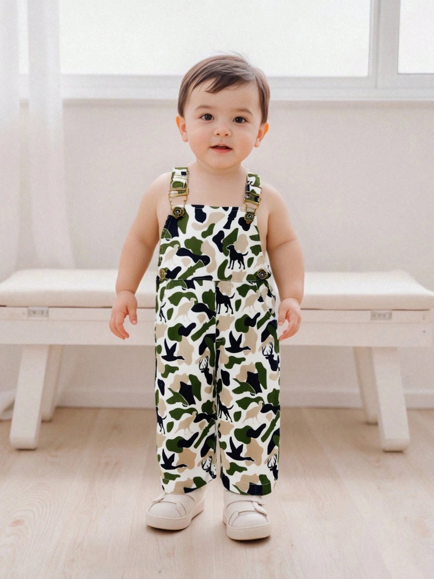 Toddler Baby Boy Duck Deer Hunting Suspender Pants Corduroy Bib Overalls Little Hunter Fall Winter Outfits